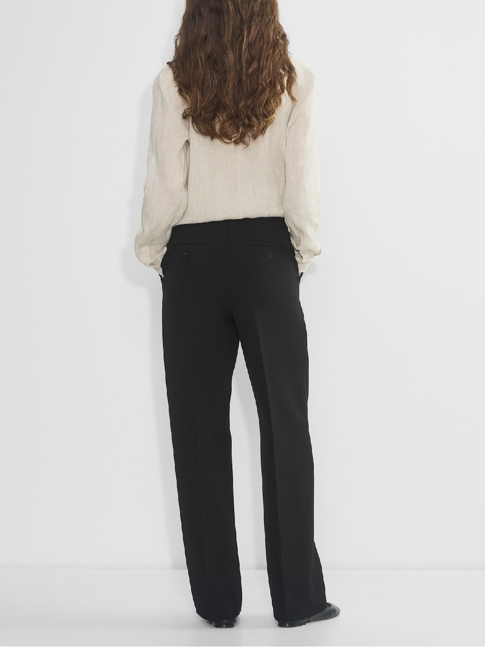 Aritzia Babaton Agency Pant Black High Rise Tailored Trousers - Picture 2 of 9